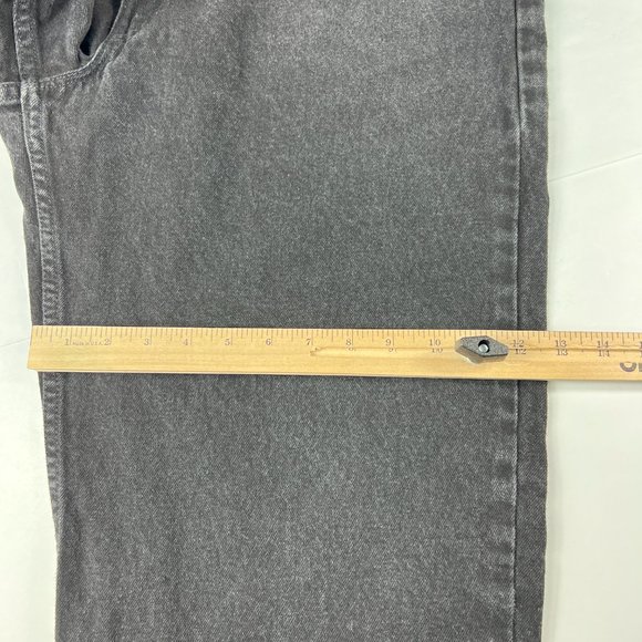 VTG 90s Levi's Jeans Men's 39 x 30* 550 Relaxed Straight Black Denim Orange Tab - Picture 13 of 16